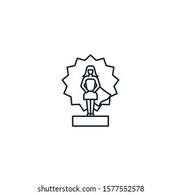 successful woman creative icon. line illustration. From Success icons collection. Isolated successful woman sign on white background.