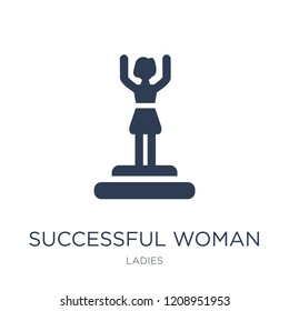 Successful woman icon. Trendy flat vector Successful woman icon on white background from Ladies collection, vector illustration can be use for web and mobile, eps10