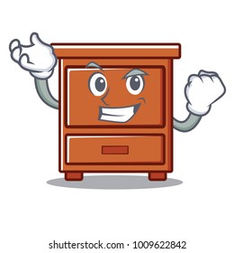 Successful wooden drawer character cartoon