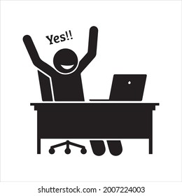 icono de trabajo correcto. Vector y glifo
