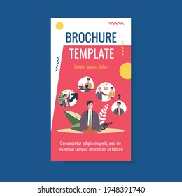 Successful young guy thinking about career growth. Job, money, wealth flat vector illustration. Finance, business and occupation concept for banner, website design or landing web page