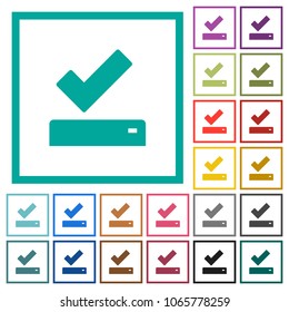 Successfully saved flat color icons with quadrant frames on white background