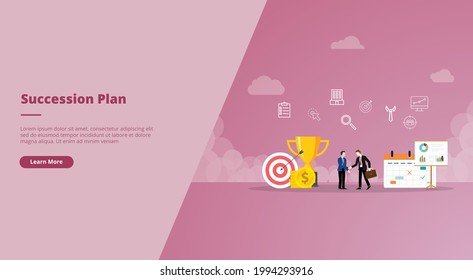 succession plan concept for website landing homepage template banner or slide presentation cover