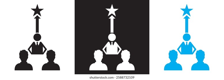 Succession Planning Icon.   isolated on white and black background. Vector illustration. EPS 10