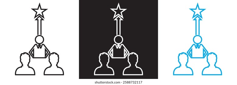 Succession Planning Icon.   isolated on white and black background. Vector illustration. EPS 10