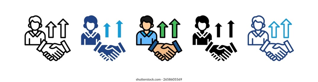 Ícone de Planejamento de Sucessão Ilustração de Vários Vetores