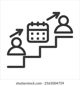 Succession Planning Outline Icon Vector Illustration