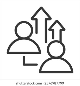 Succession Planning Outline Icon Vector Illustration