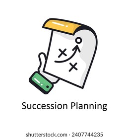 Succession Planning vector filled outline doodle Design illustration. Symbol on White background EPS 10 File 