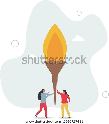 Successor plan, baton pass or transfer to new chosen leader,flat characters.