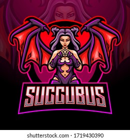 Succubus esport logo mascot design.