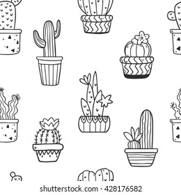 Hand Drawn Cacti Collection Vector Design Stock Vector (royalty Free 