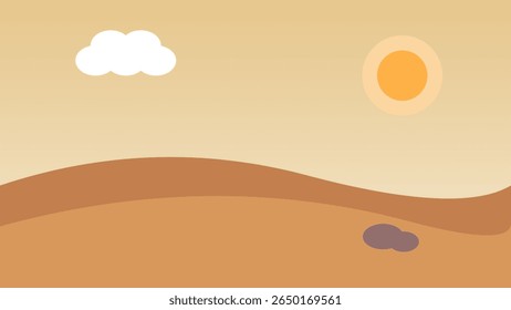 Succulent and Desert Rocks in Minimalist Desertcore Landscape