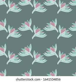 Succulent flower design seamless ￼pattern in orange, purple,and green , surface pattern, textile design, wallpaper, wrapping paper
