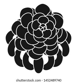 Succulent flower icon. Simple illustration of succulent flower vector icon for web design isolated on white background