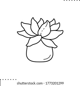 Icono del vector de flores en contornos