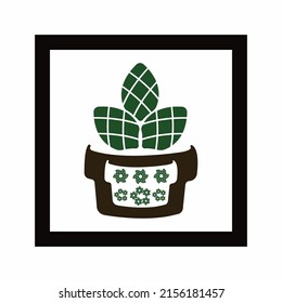 succulent gift leaf vector logo 