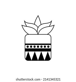 Succulent icon design template vector isolated illustration