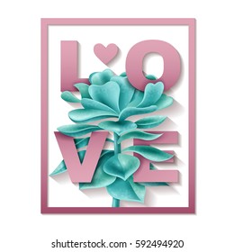 Succulent Love frame