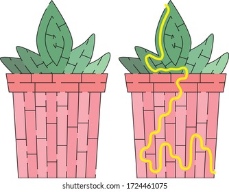Succulent Maze Kids Solution Stock Vector (Royalty Free) 1724461075 ...