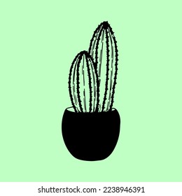 Succulent outline vector artwork design for websites, printing and others.