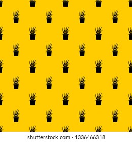 Succulent pattern seamless vector repeat geometric yellow for any design