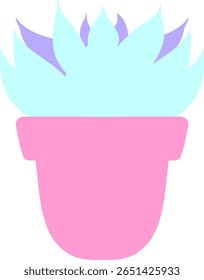 succulent plant in bright neon color