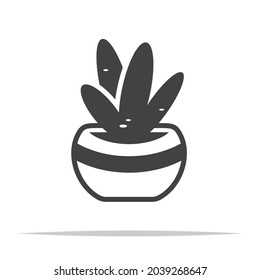 Succulent plant icon transparent vector isolated