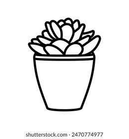 Succulent Plant Isolated Icon, vector illustration