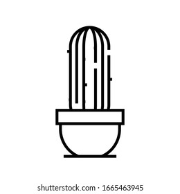 Succulent plant line icon, concept sign, outline vector illustration, linear symbol.