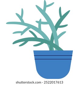 Succulent plant vector indoor flowerpot flat icon