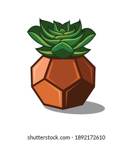 Succulent Plant Vector Logo Icon