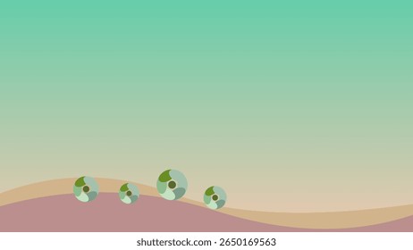 Succulent Plants Growing in Arid Desert Landscape