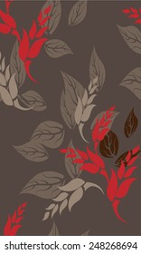 Succulent Plants Seamless Floral Pattern Background - Illustration