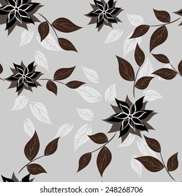Succulent Plants Seamless Floral Pattern Background - Illustration
