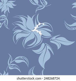 Succulent Plants Seamless Floral Pattern Background - Illustration