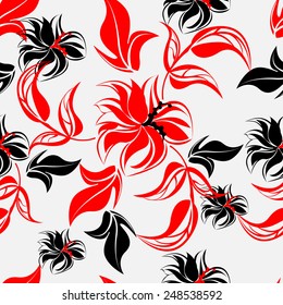 Succulent Plants Seamless Floral Pattern Background - Illustration