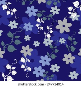 Succulent Plants Seamless Floral Pattern Background - Illustration