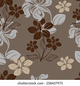 Succulent Plants Seamless Floral Pattern Background - Illustration