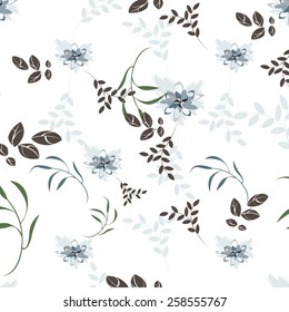 Succulent Plants Seamless Floral Pattern Background - Illustration