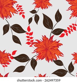 Succulent Plants Seamless Floral Pattern Background - Illustration