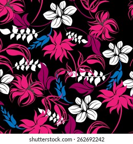 Succulent Plants Seamless Floral Pattern Background - Illustration