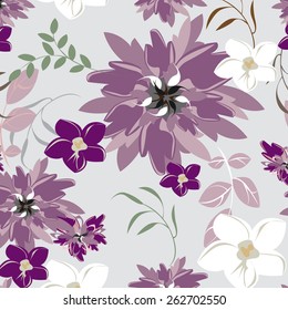Succulent Plants Seamless Floral Pattern Background - Illustration