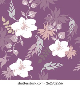 Succulent Plants Seamless Floral Pattern Background - Illustration