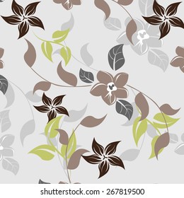 Succulent Plants Seamless Floral Pattern Background - Illustration