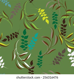 Succulent Plants Seamless Pattern Background - Illustration