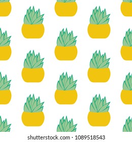 Succulent seamless pattern
