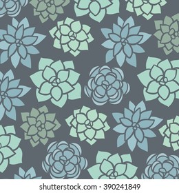 succulent vector pattern