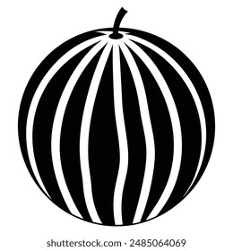 Succulent Watermelon Silhouette vector Art