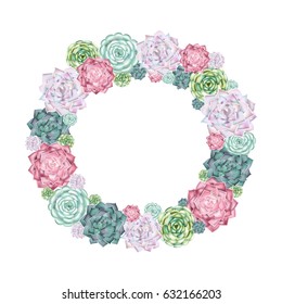Succulent wreath background